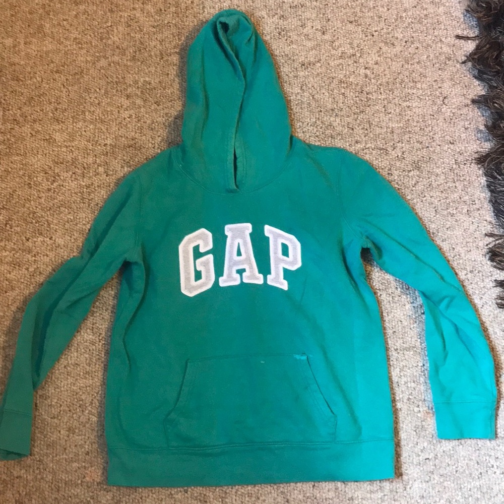 green hoodie